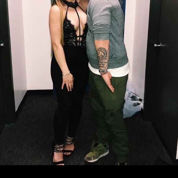 PrettyLittleThing Pants - High neck lace jumpsuit